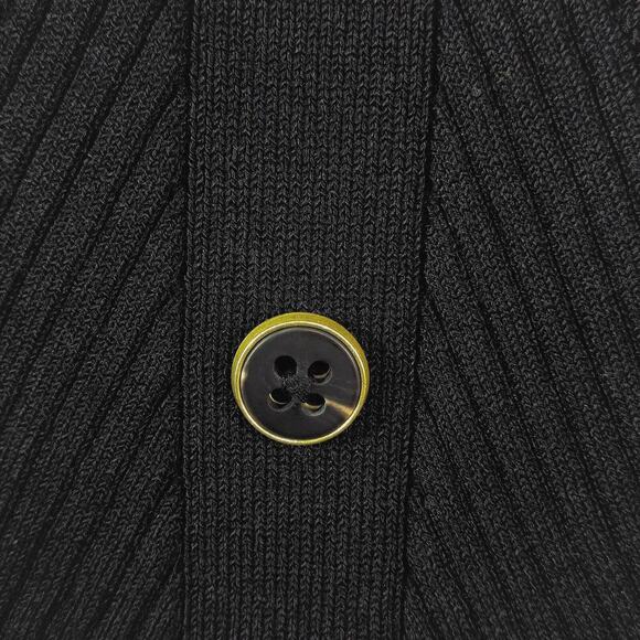 Future Collective Black Rib Knit Button Front Tank Dress Minimalist Neutral 1X - Picture 6 of 9